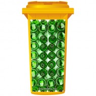 Stack Of Empty Beer Bottles Wheelie Bin Sticker Panel